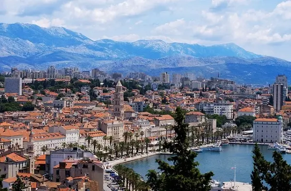 split croatia aerial view